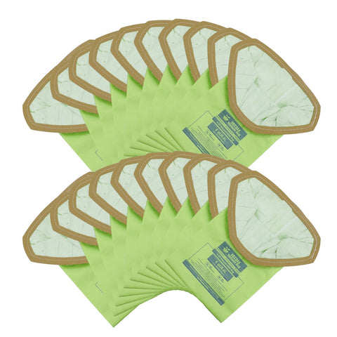 A Fable 20-pack vacuum bags for ProTeam 6QT with open triangular collar for quick replacement.