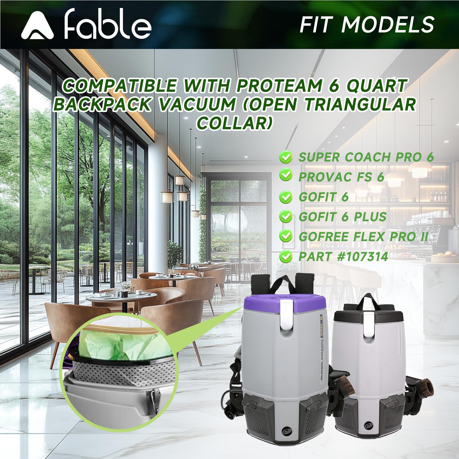 A Fable 3-layer filtration design for ProTeam bags improves durability and performance.