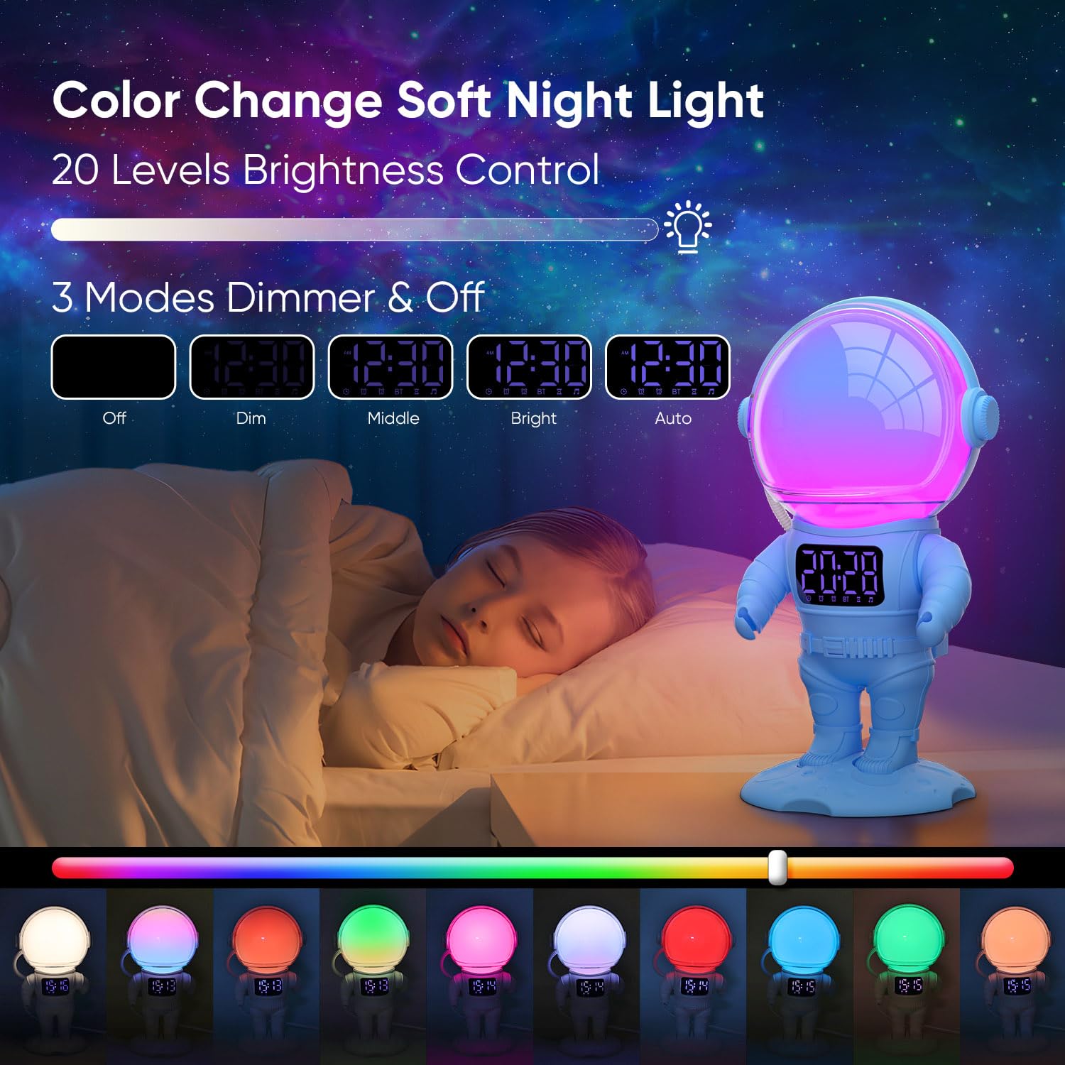 AFEXOA blue clock doubles as Bluetooth speaker for kid friendly tunes