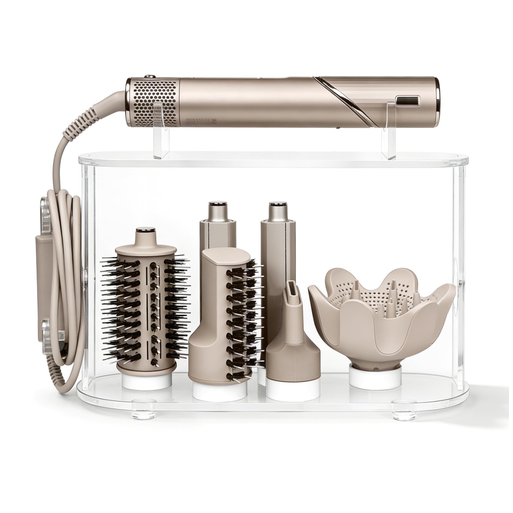 Affogato storage holder front view showing Shark FlexStyle compatibility and tidy organization.