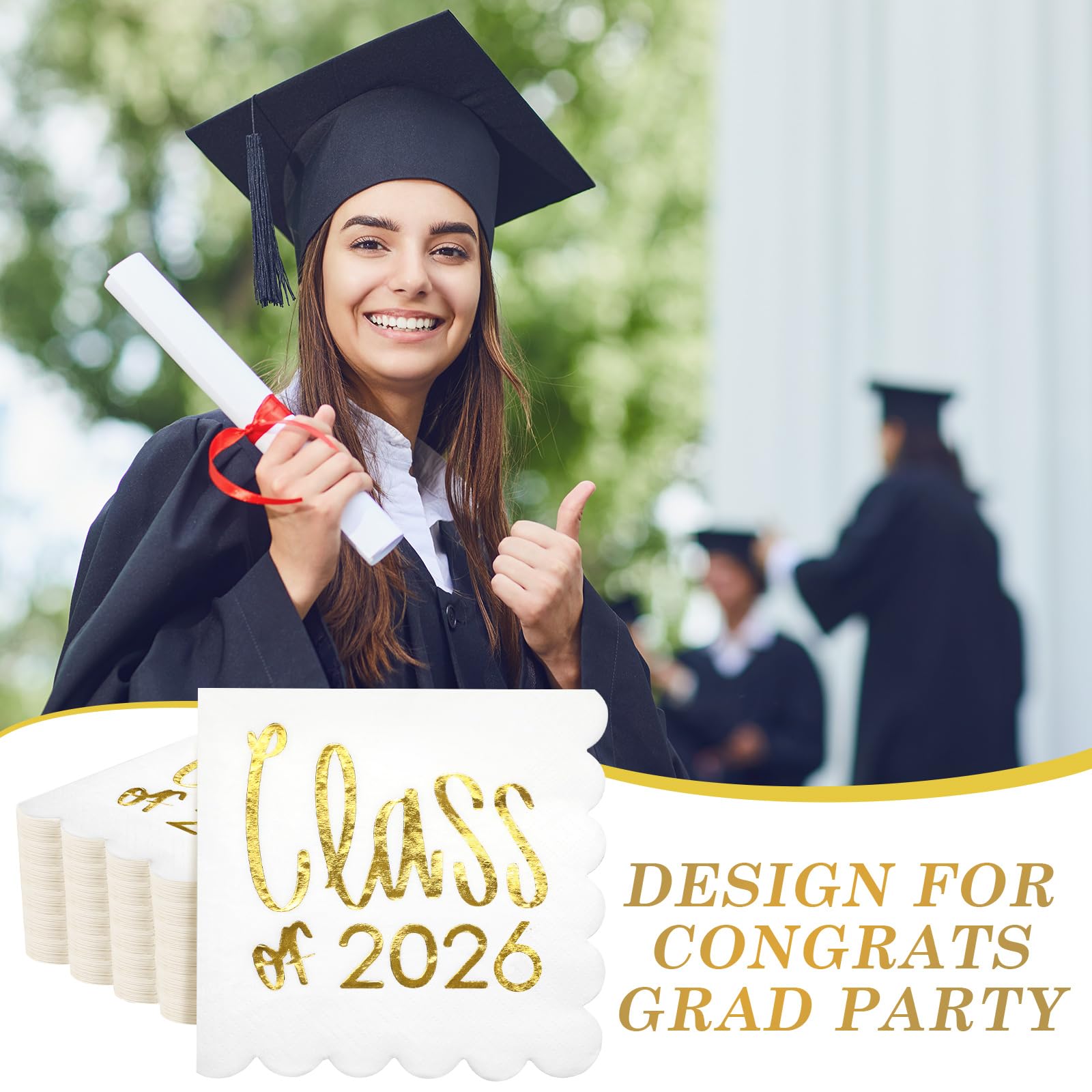 Affrolling graduation napkins ideal for bulk party supplies and cleanup