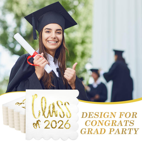 Affrolling graduation napkins ideal for bulk party supplies and cleanup