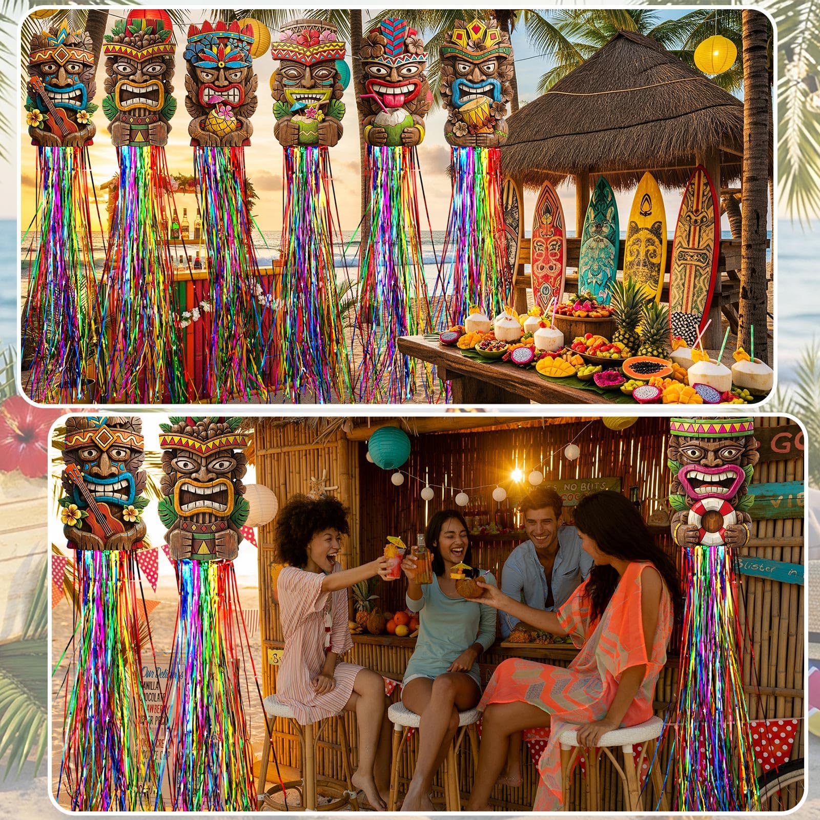 Affrolling outdoor tiki totems boost summer patio ambiance