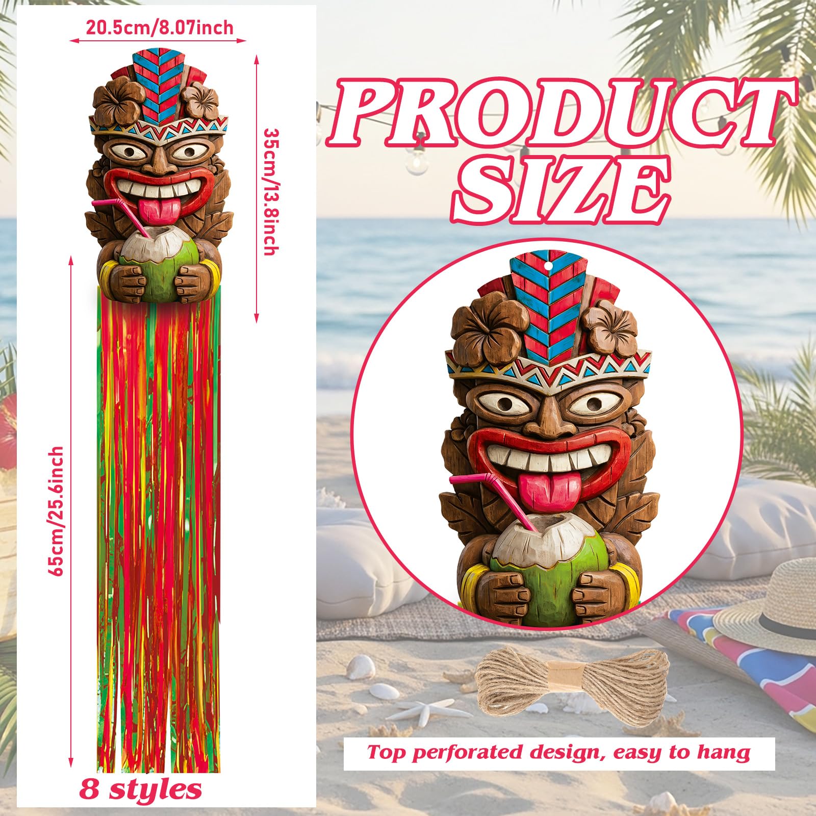 Affrolling tiki party decorations wooden look brighten spaces