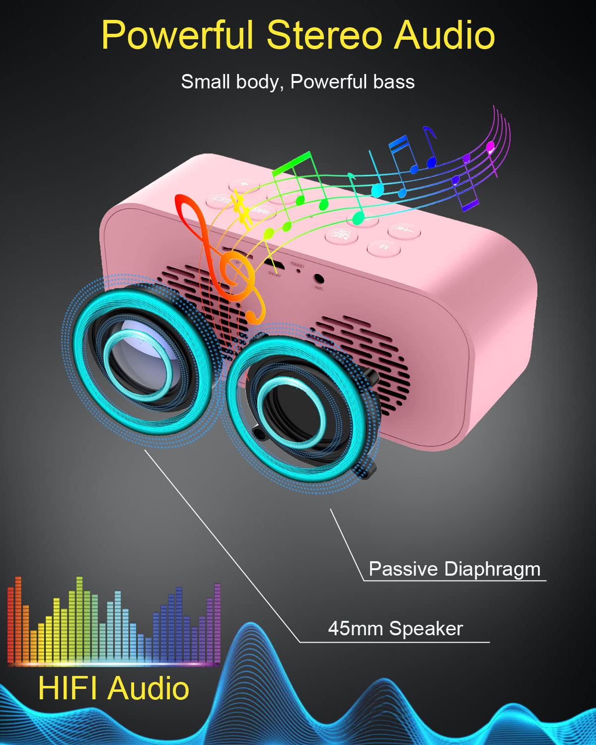 AFK alarm clock hands-free calling via built-in microphone