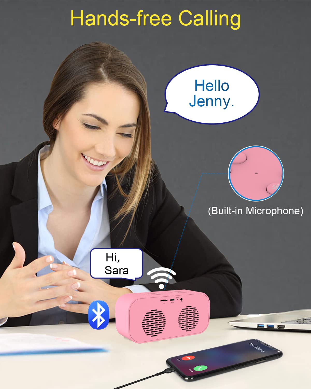 AFK alarm clock long playback on a single charge with Bluetooth features
