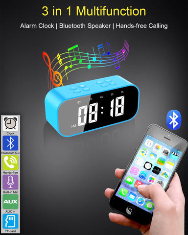 AFK dual alarm clock image highlights two wake times for busy mornings.