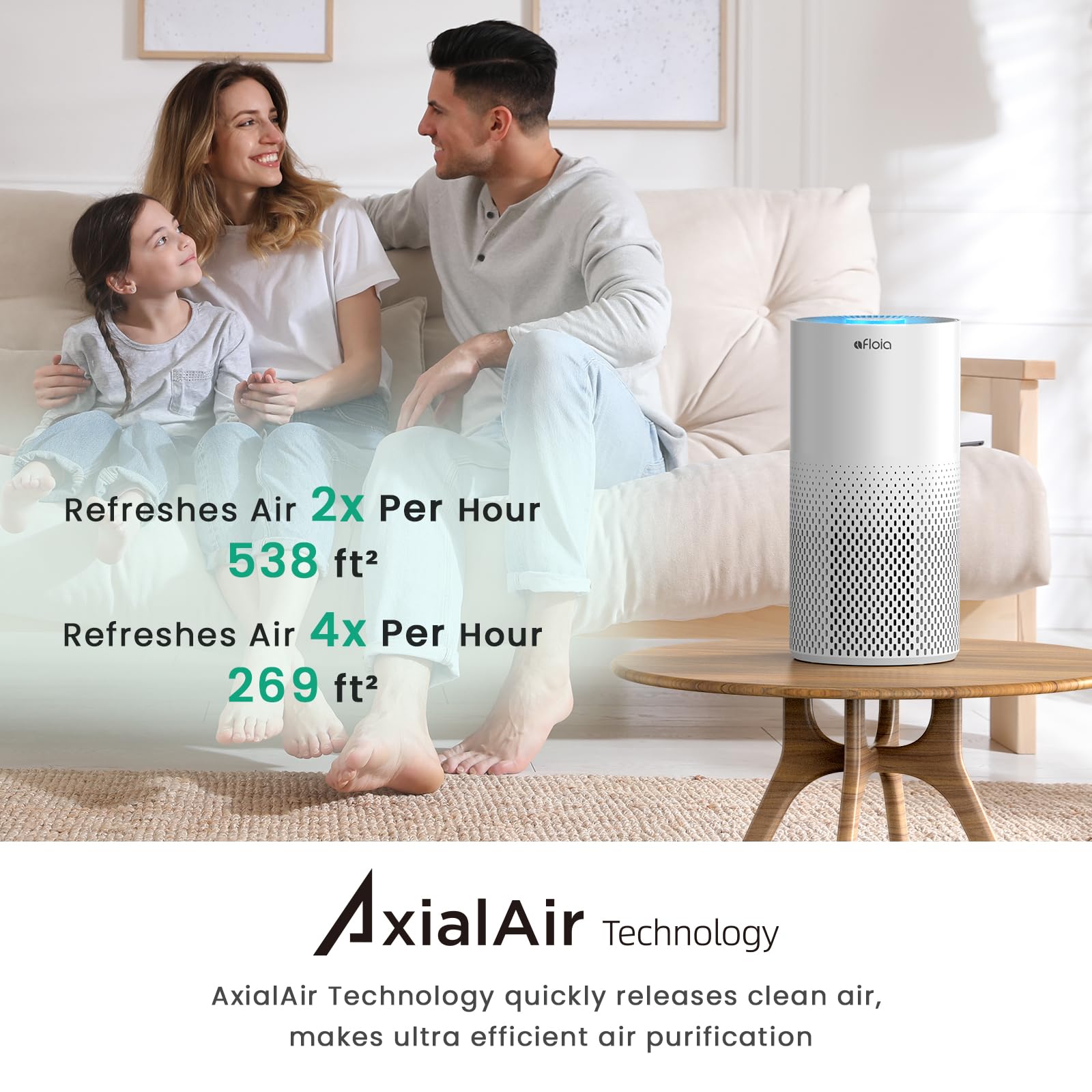 Afloia air purifier Alexa compatibility shows hands-free smart home control.