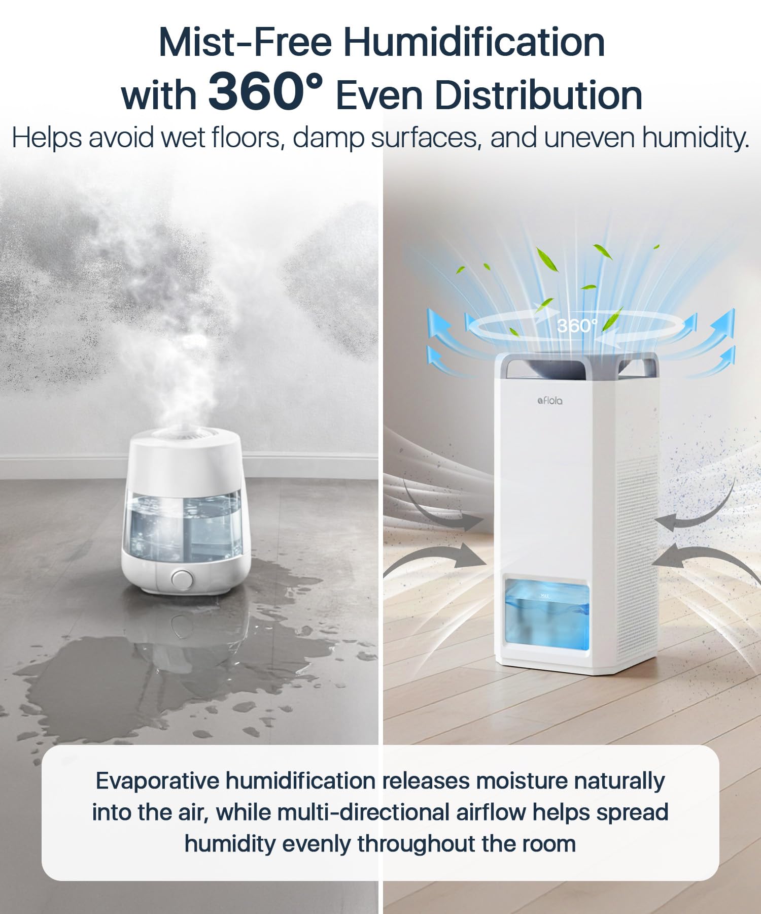Afloia air purifier for large spaces with CADR up to 300m³/h.