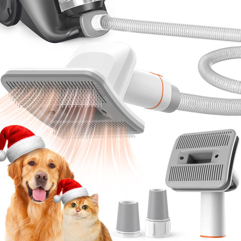 Afloia dog brush vacuum attachment for efficient pet hair removal during grooming sessions.