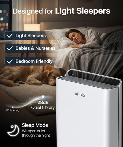 Afloia Europa 3-stage filter traps pet dander and dust