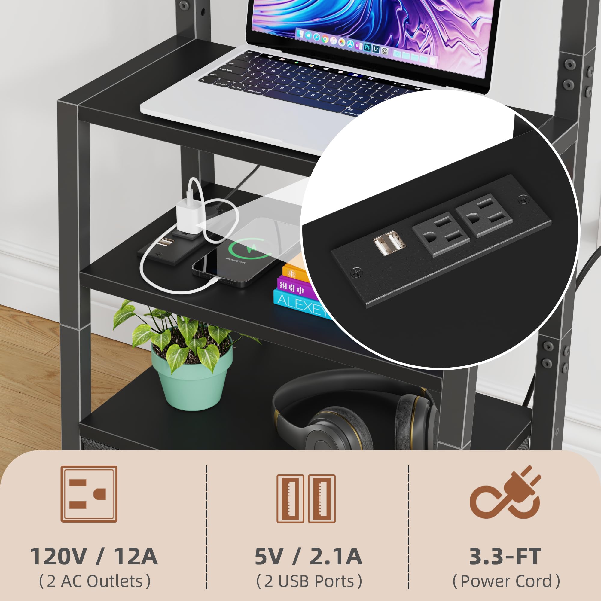 AFLUI adjustable-height TV stand offers comfortable viewing from couch or standing.