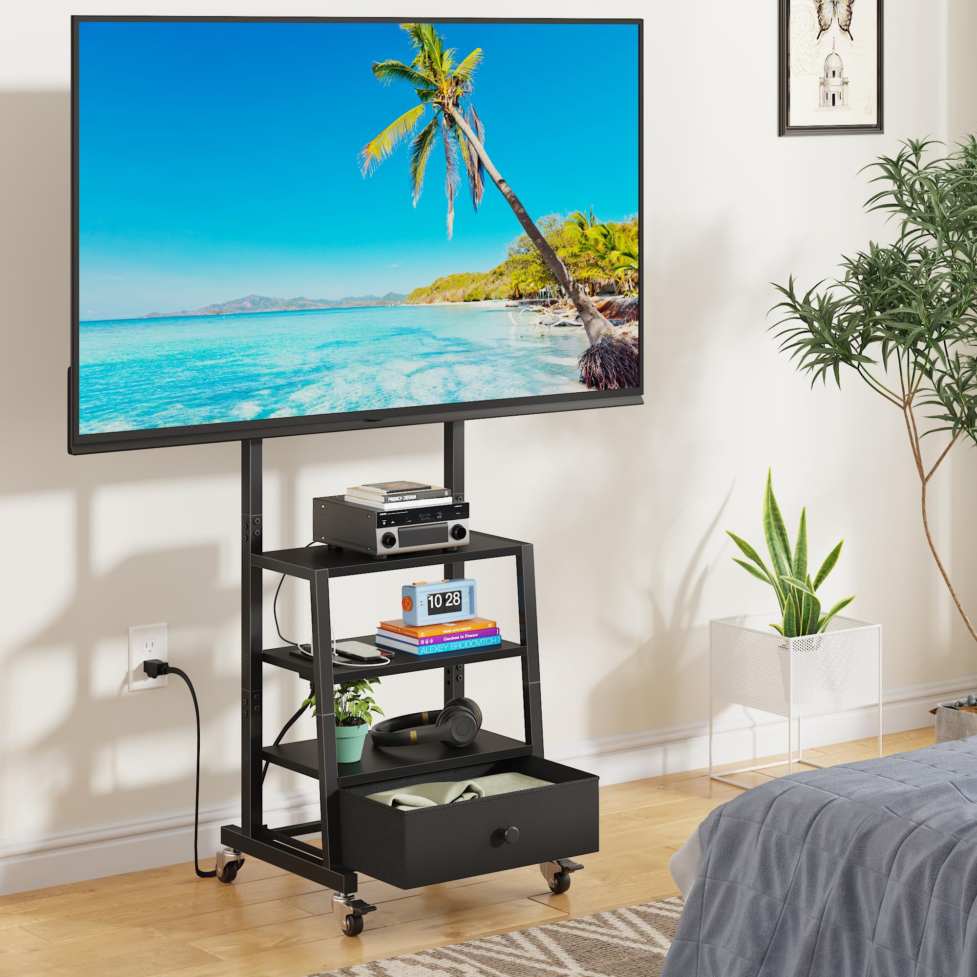 AFLUI rolling design supports easy room transitions in bedrooms and living rooms.