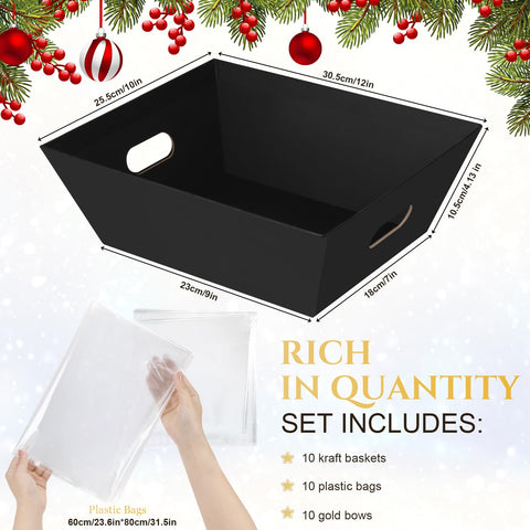 AFOROEOA clear plastic bags with baskets for neat wrapping