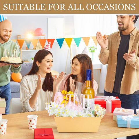 AFOROEOA gift baskets 10-pack thick kraft construction ensures sturdy shape.