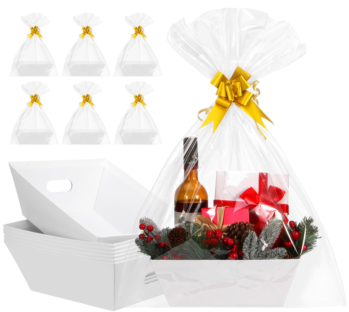AFOROEOA white gift basket contents enable fast, ready-to-gift presentation.