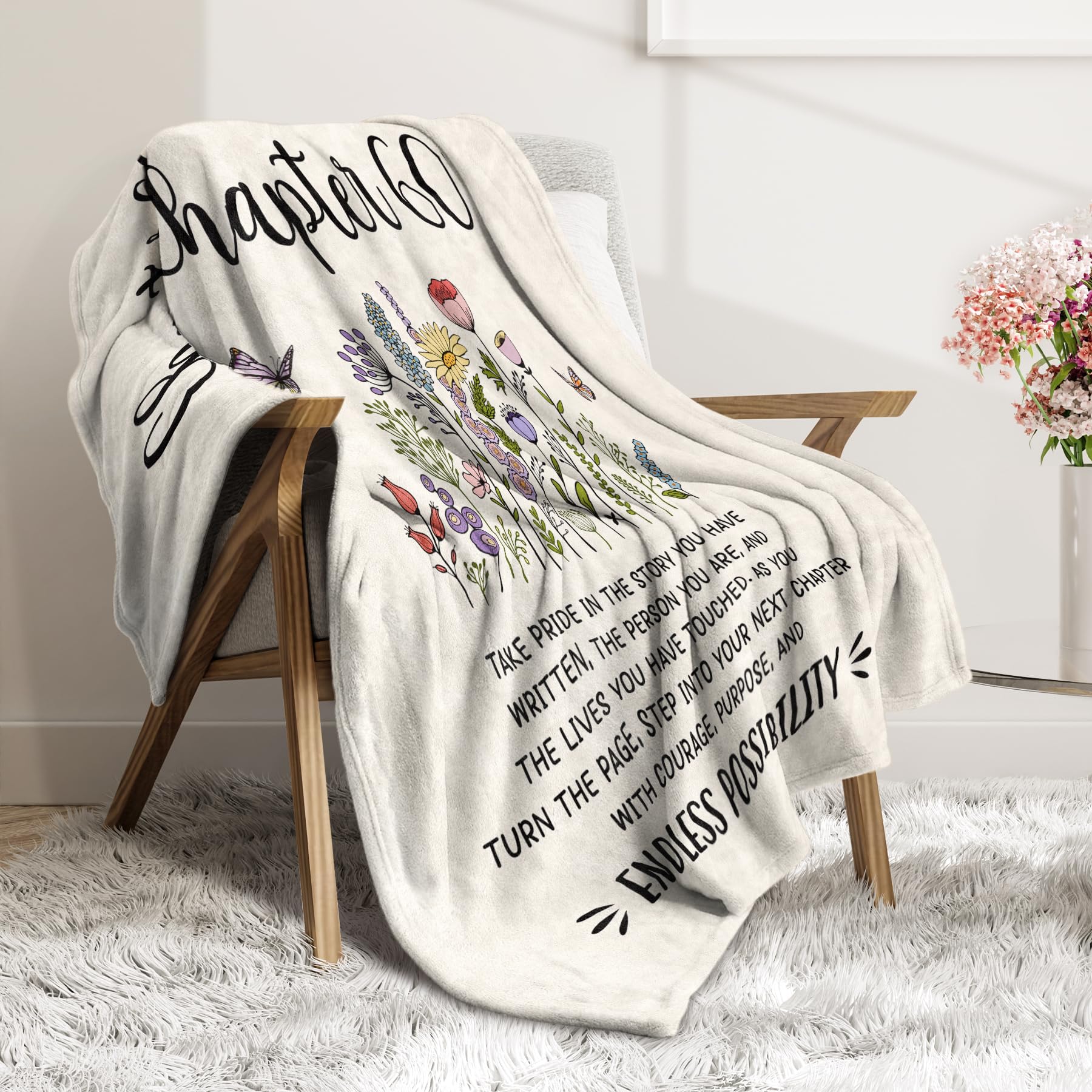 Afterprints easy-care blanket machine washable in cold water for simple upkeep.