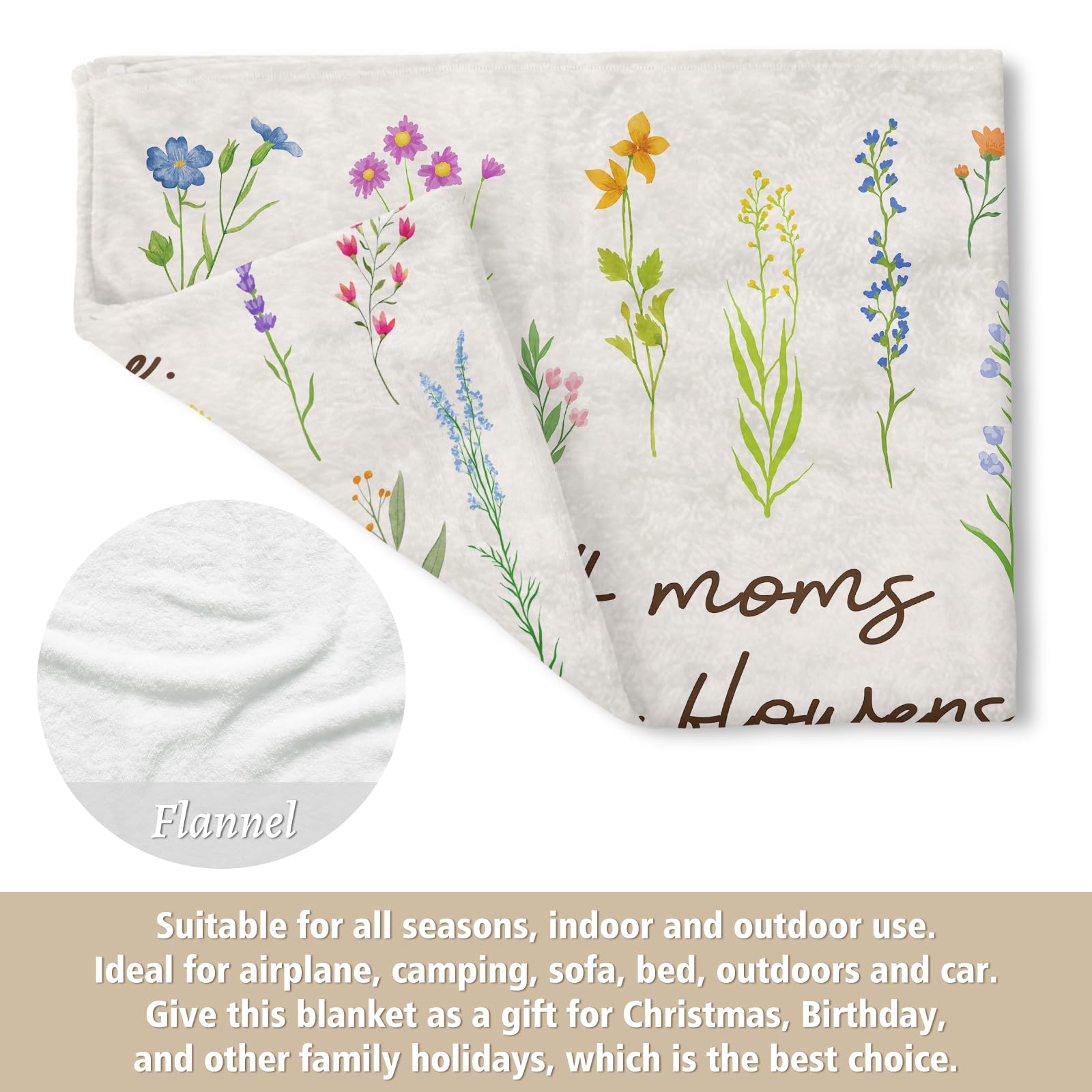 Afterprints machine washable, fade-resistant blanket for easy care.