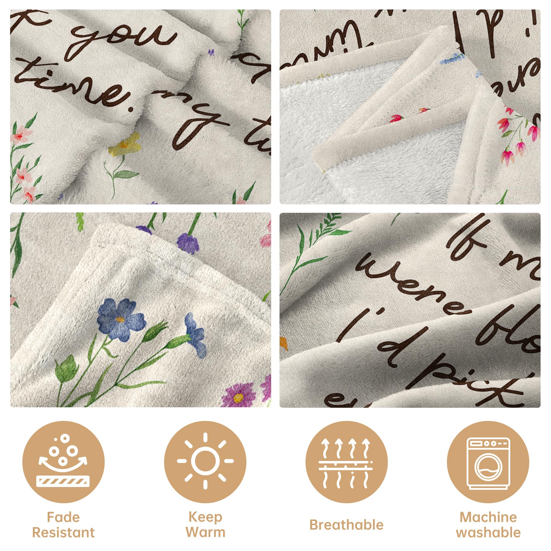 Afterprints soft, lightweight polyester flannel blanket ideal for year-round warmth.