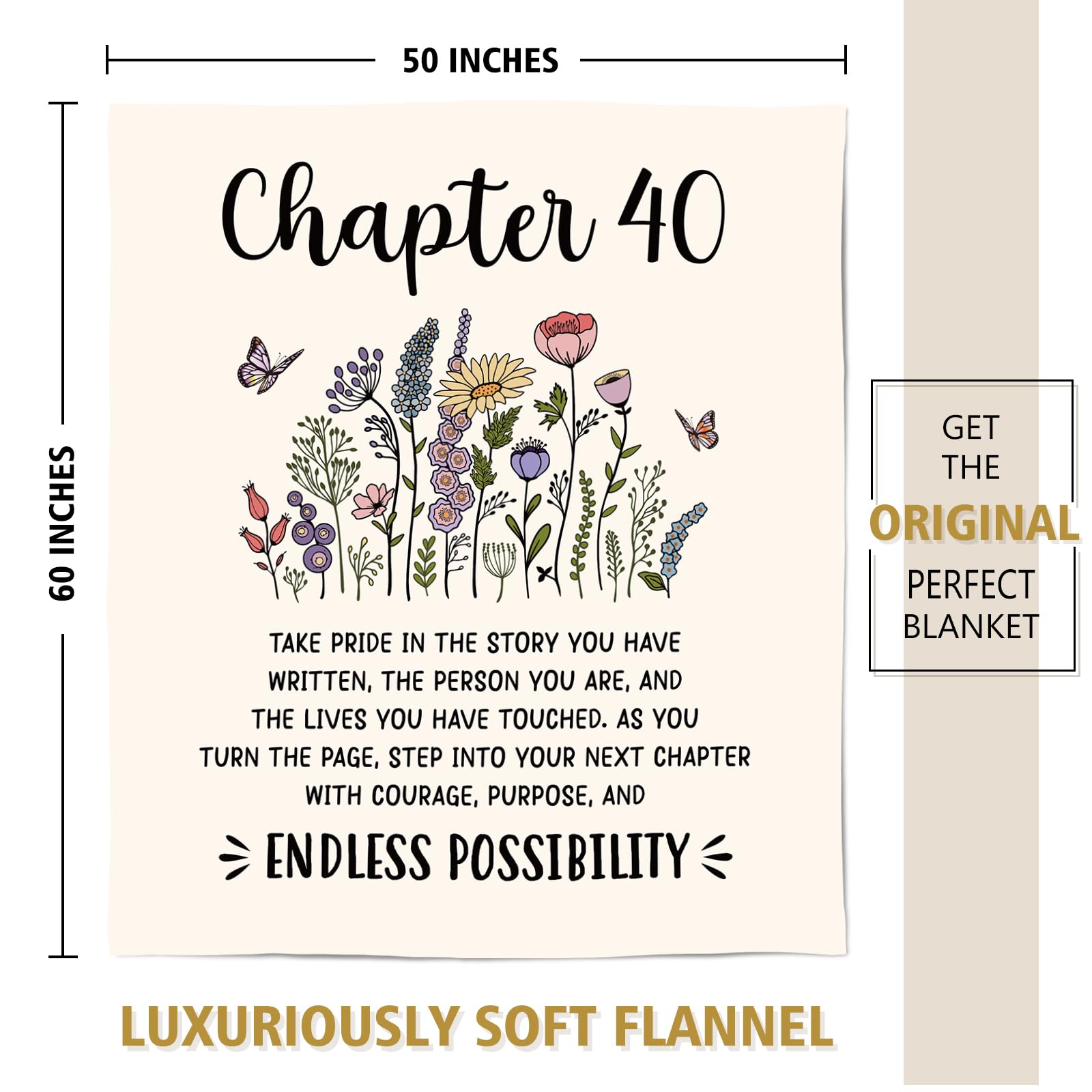 Afterprints inspirational design blanket celebrates turning 40 with meaningful home decor