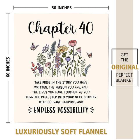 Afterprints inspirational design blanket celebrates turning 40 with meaningful home decor