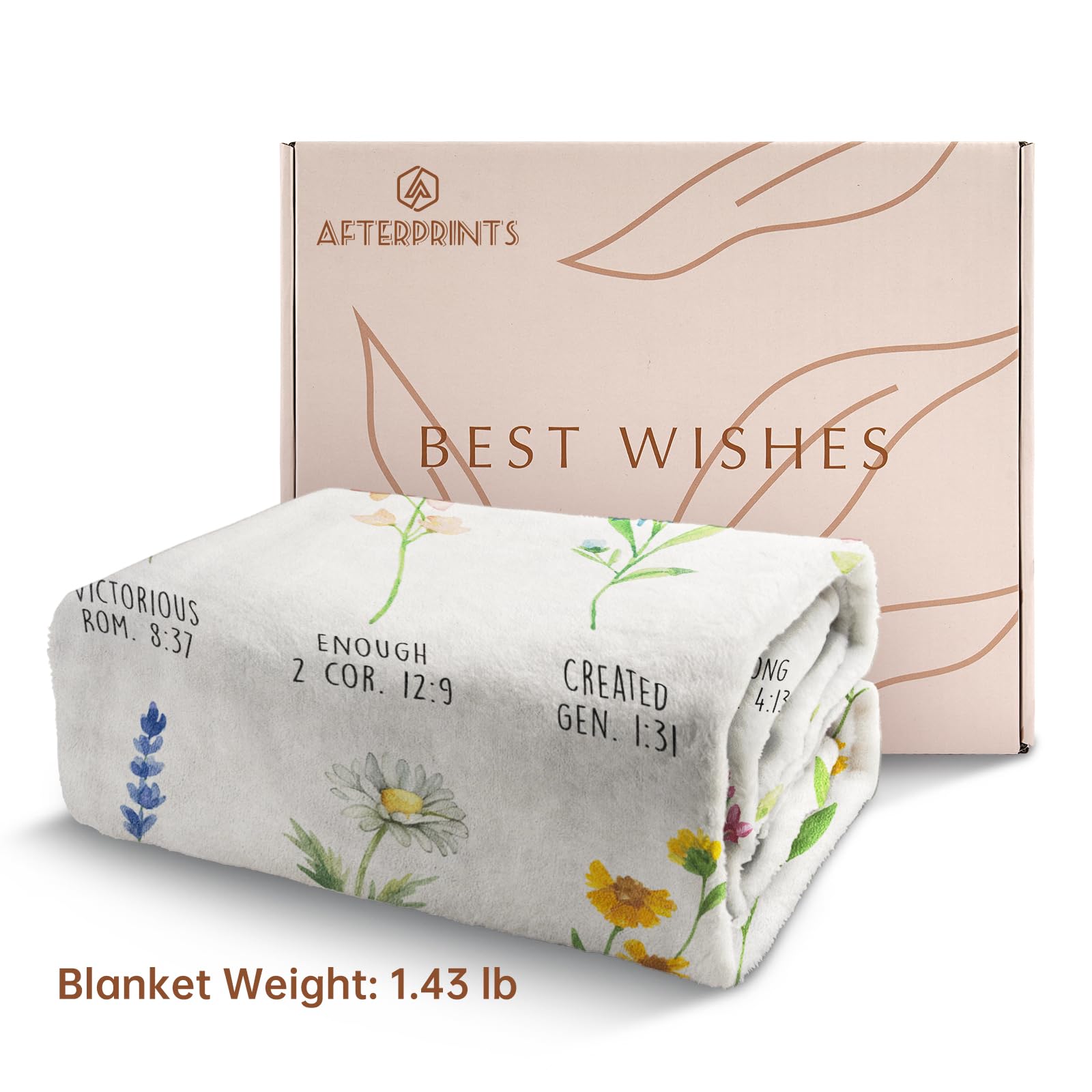 Afterprints machine-washable blanket with easy care