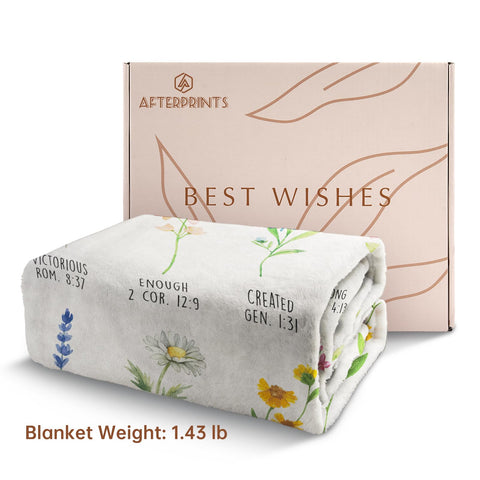 Afterprints machine-washable blanket with easy care