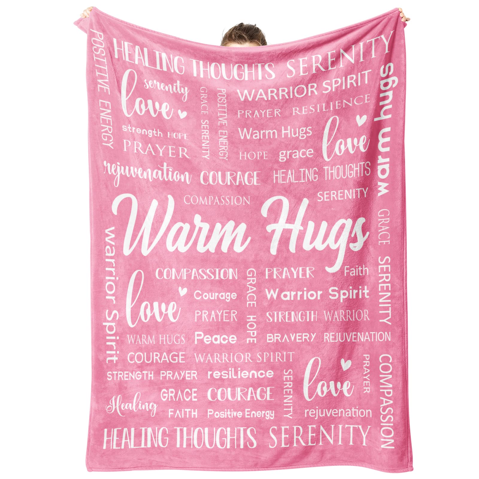 Afterprints Warm Hugs blanket front print provides comforting visuals for warmth.