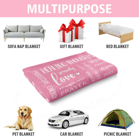 Afterprints Warm Hugs blanket-unfolded-reveal shows quick setup and instant comfort.