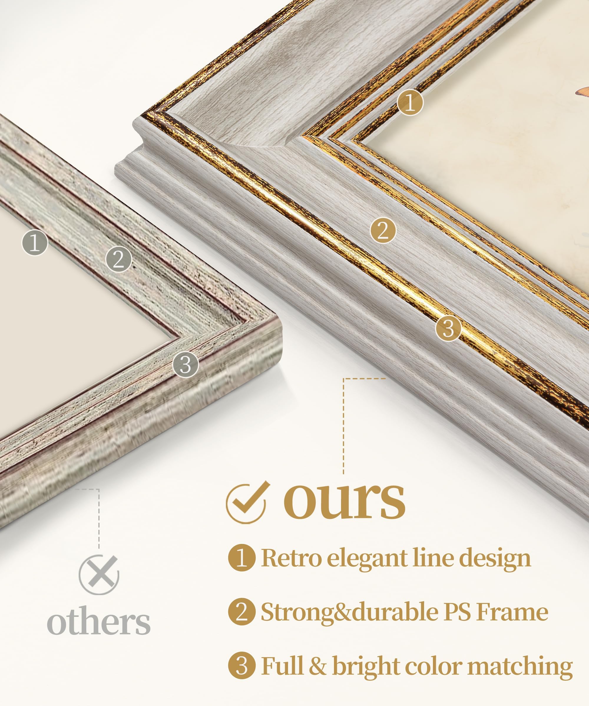 Afuly polystyrene frame close-up with acrylic cover for clear viewing.