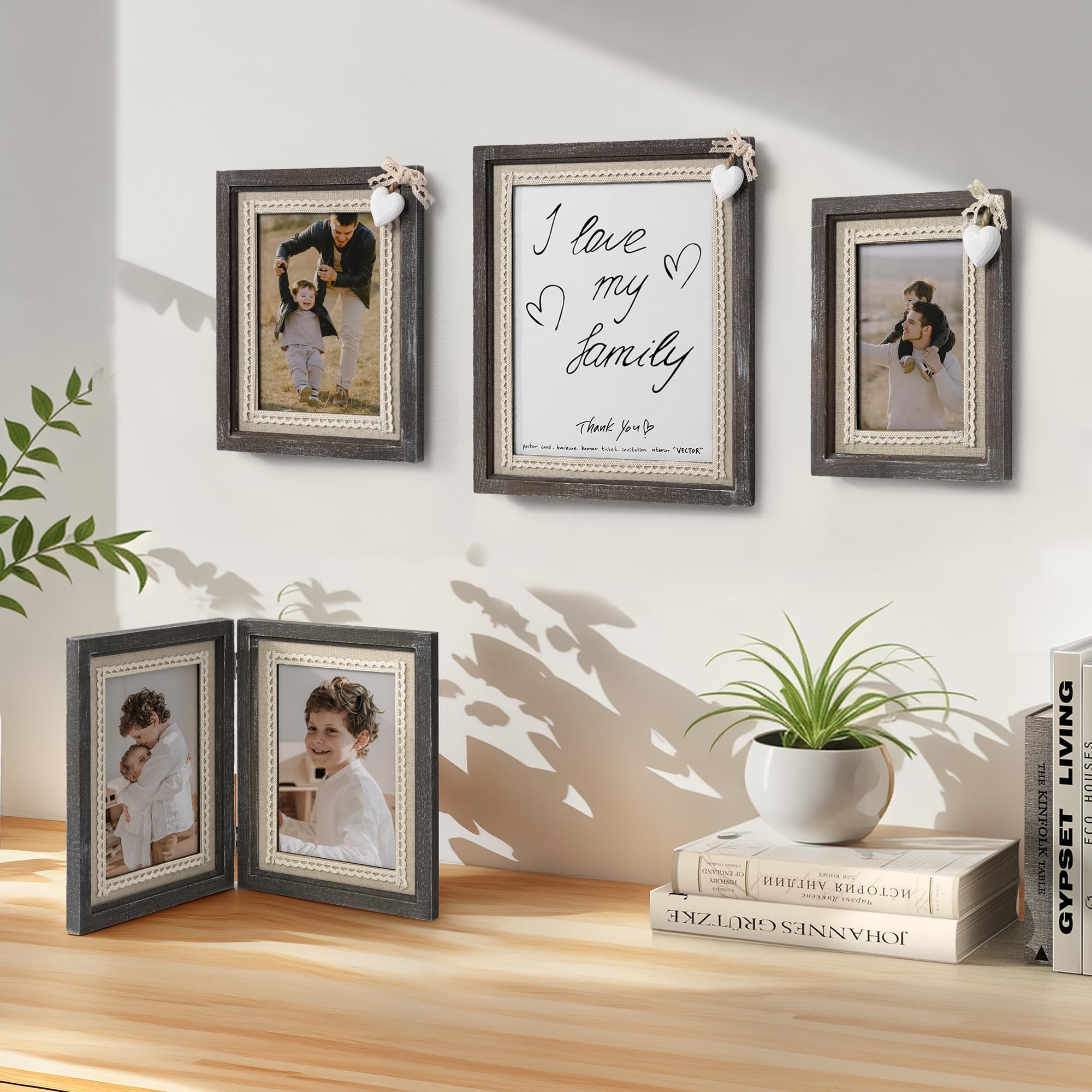 Afuly 5x7 frame on wall for vertical or horizontal arrangement