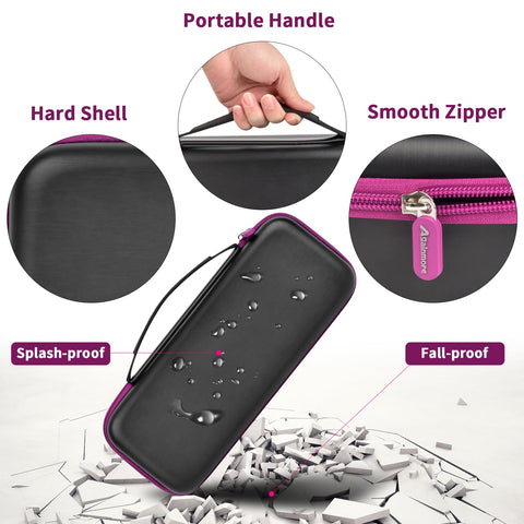 Againmore steamer case with comfy handle makes long trips easy to carry.