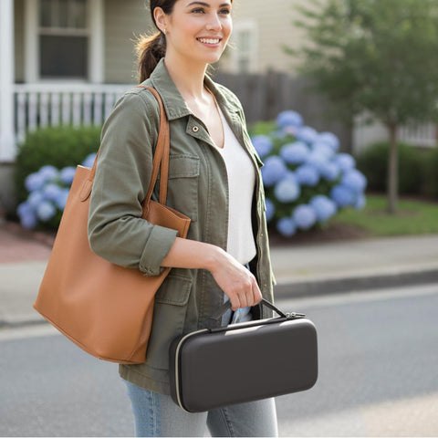 Againmore steamer case durable PU shell resists wear and splashes.