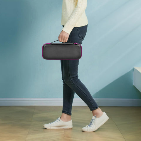 Againmore steamer case includes mesh pocket to store cables and small parts.