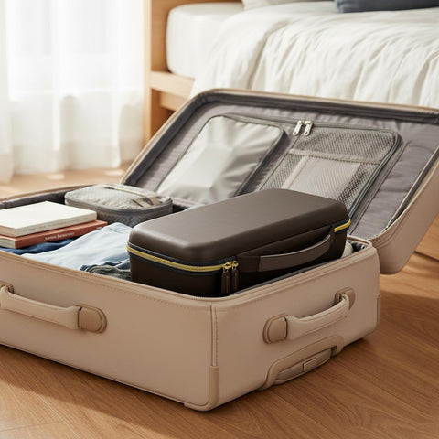 Againmore steamer case travel-friendly solution keeps clothes neat in hotels.