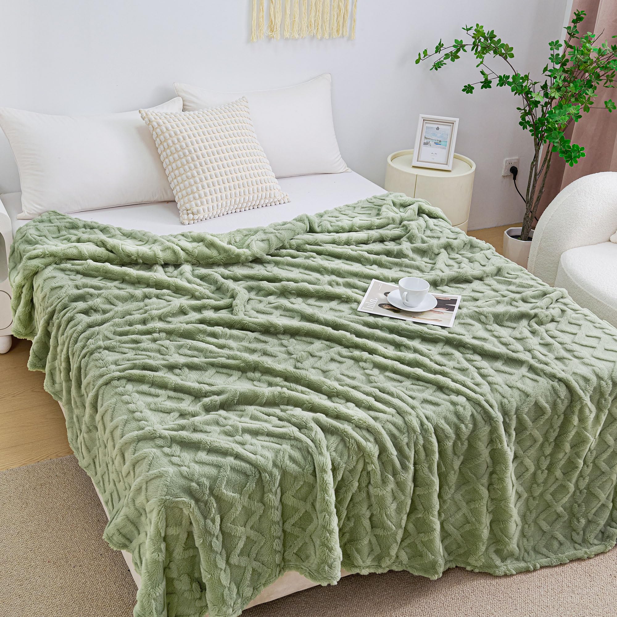 Aganear Flannel Throw Blanket pattern detail highlights texture