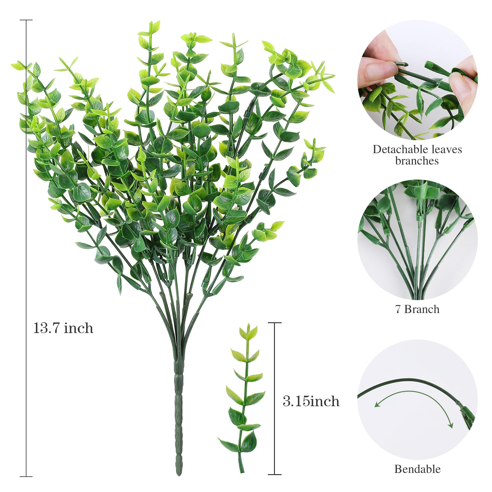 AGIRL 24-bundle artificial plants for window box display adds lush realism.