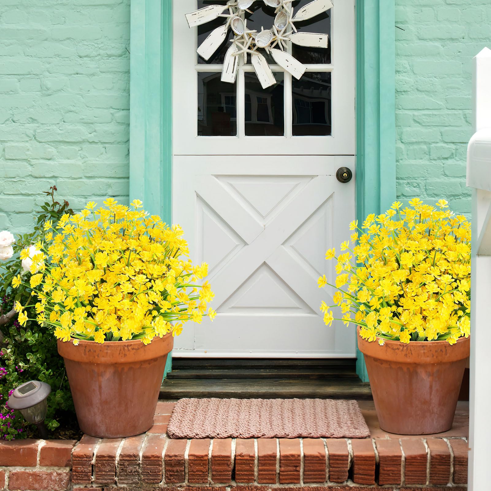 AGIRL porch decor with vibrant, maintenance-free blooms all year.