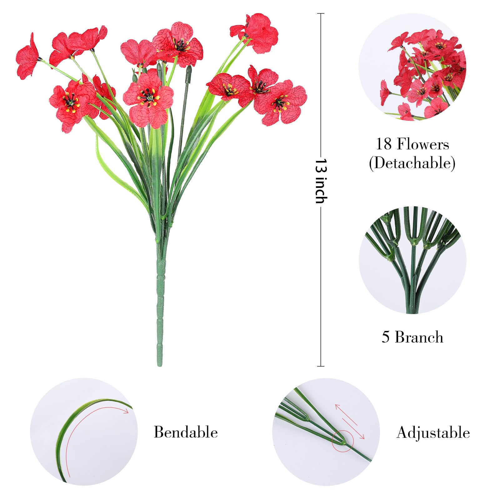 AGIRL artificial flowers with realistic textures for garden and low maintenance beauty