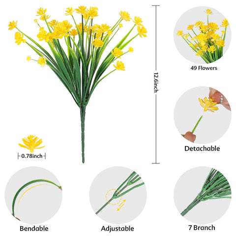 AGIRL UV-resistant artificial flowers maintain color in sunlight.