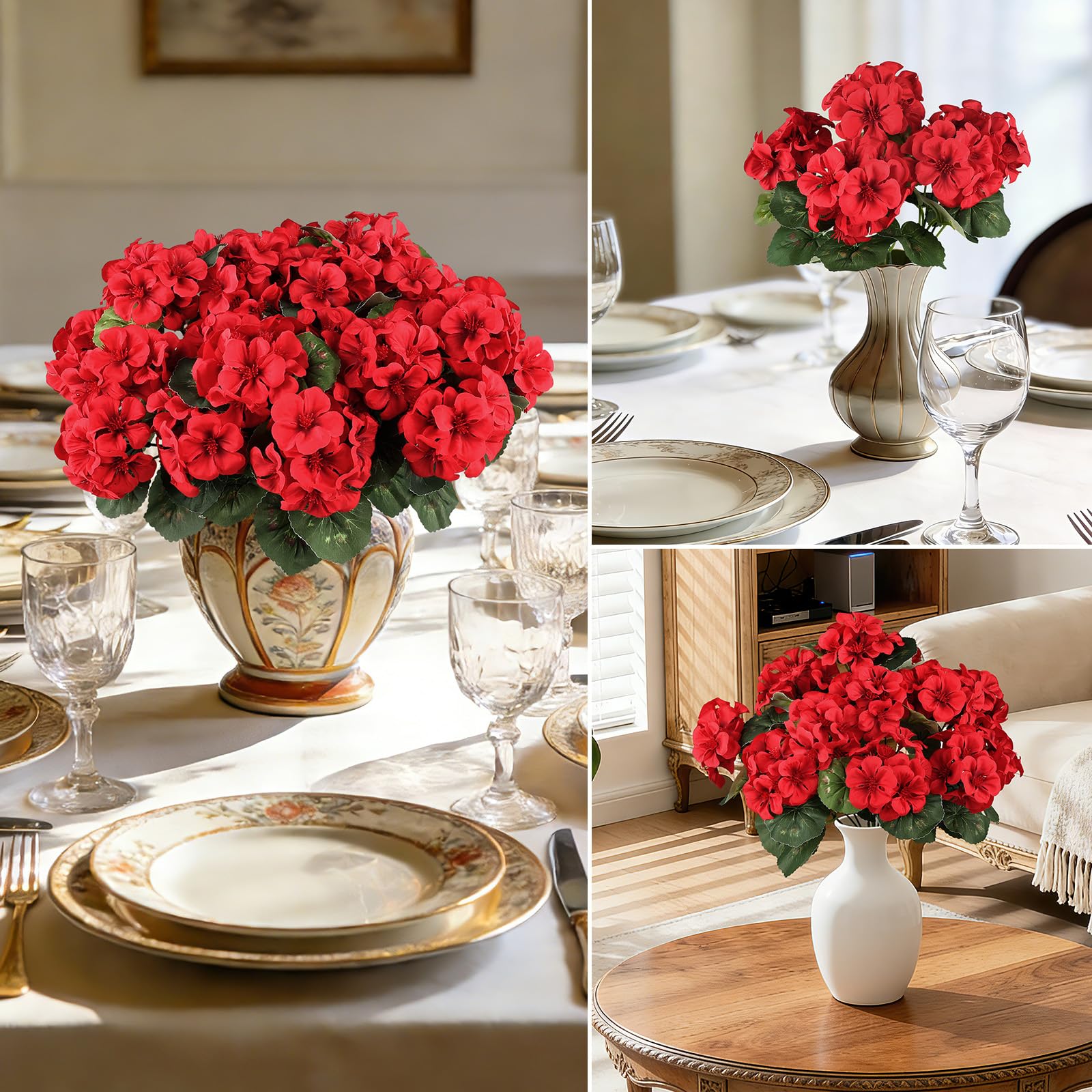 AGIRL red geranium bundle outdoors setup adds year-round charm