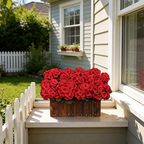 AGIRL red geranium bundle ideal for porch decor and curb appeal