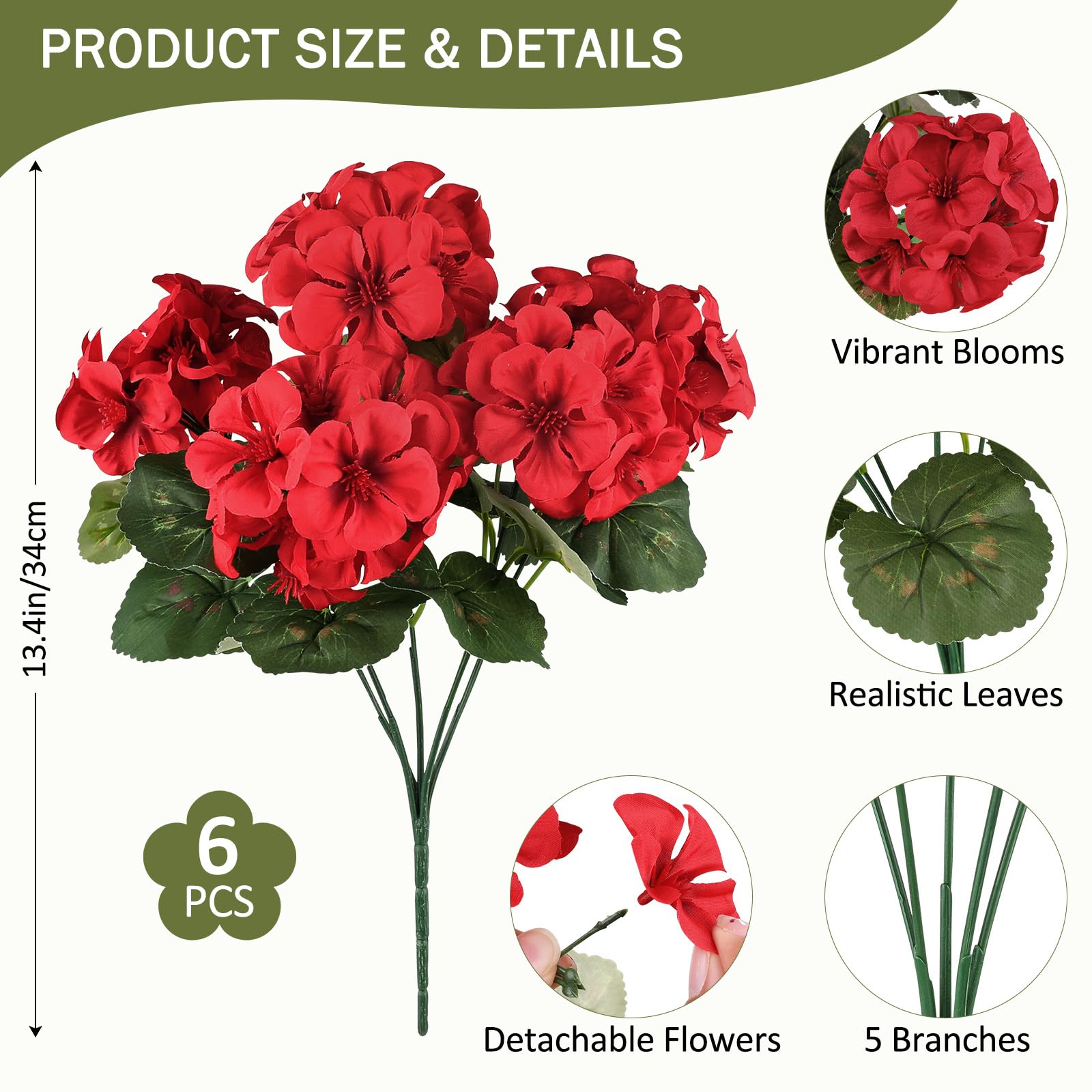 AGIRL red geranium bundle vibrant color for patios and balconies
