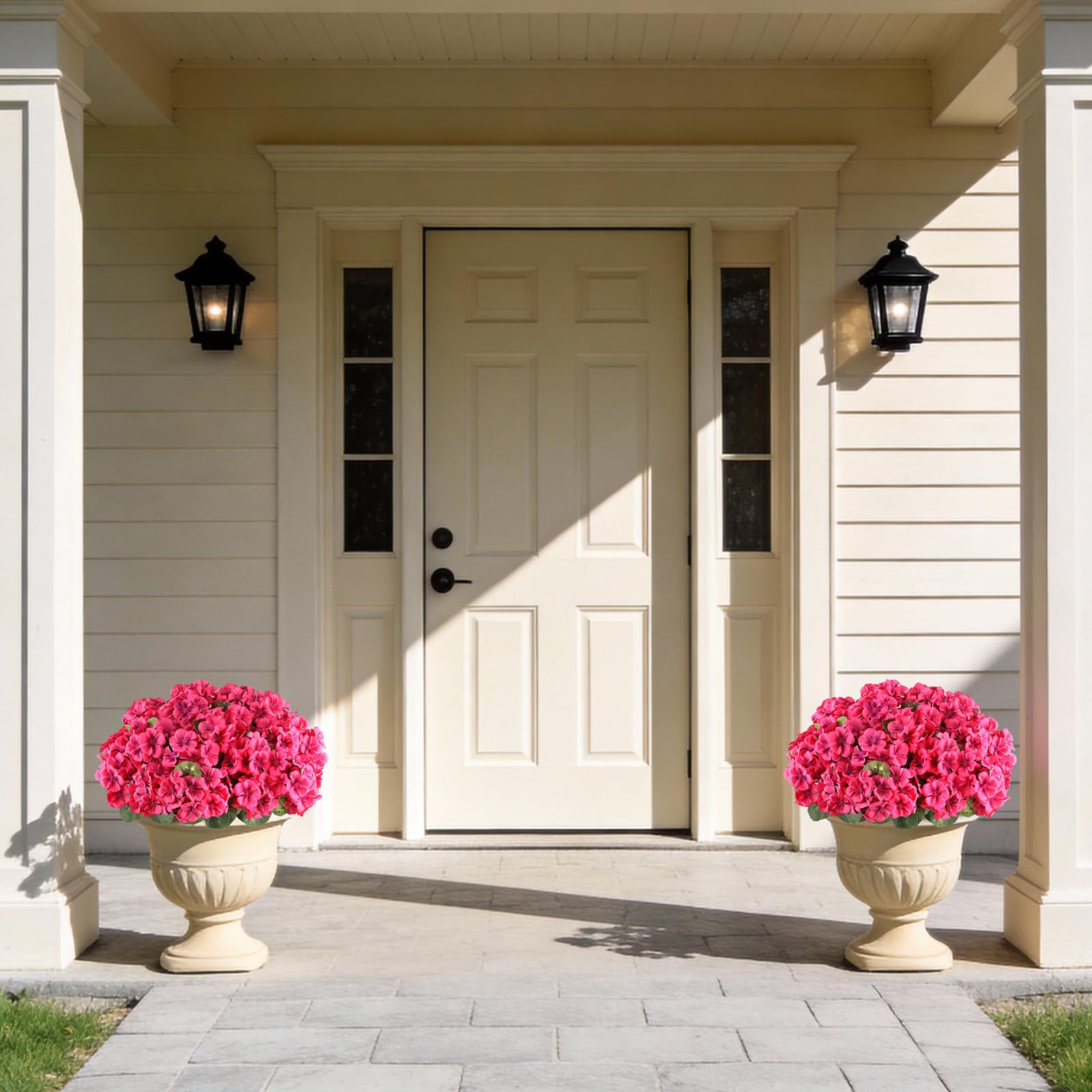 AGIRL Rose Red geranium petal detail highlights lifelike blooms.