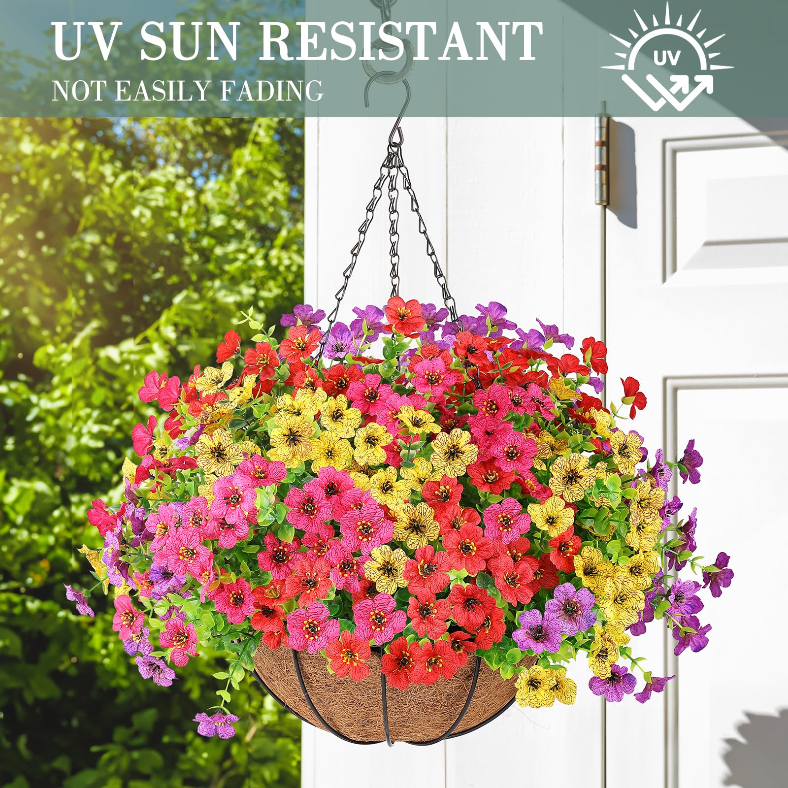 AGIRL UV resistant artificial flowers endure sun without fading