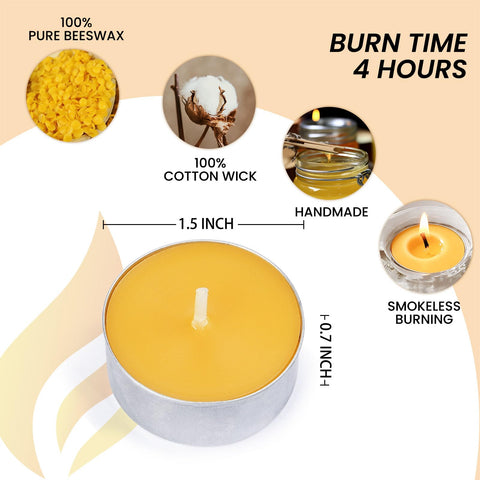AGLARY clean-burning cotton wick tealight minimizes smoke for indoor comfort.