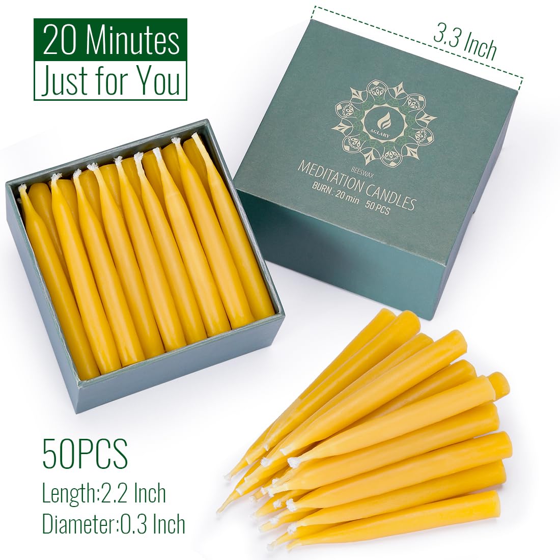 AGLARY drip-free meditation candles burn cleanly for focused, serene moments