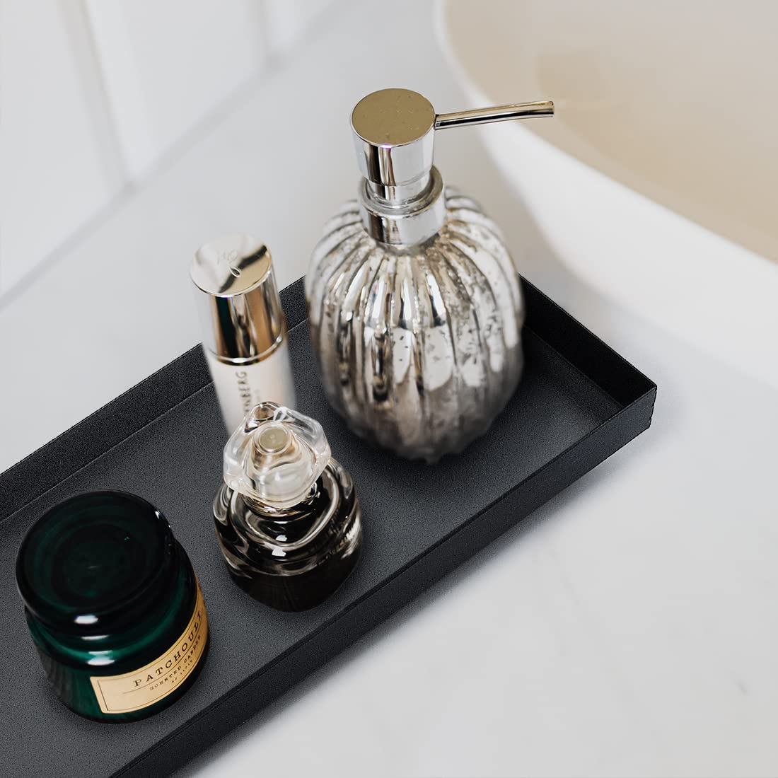 Aglary tray designed for multi-use storage and display in any room.