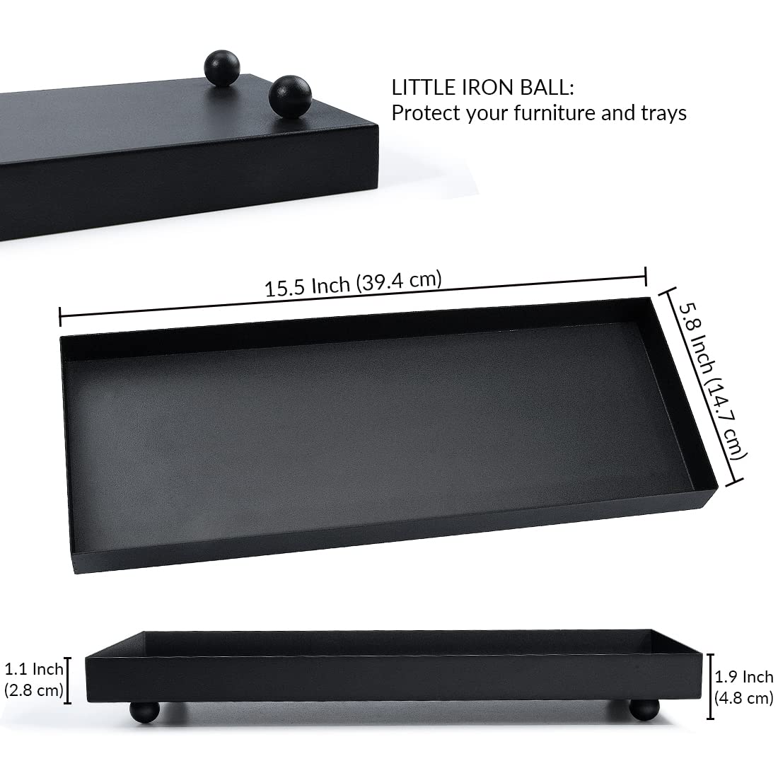 Aglary tray on vanity setup for organized cosmetics and small items.