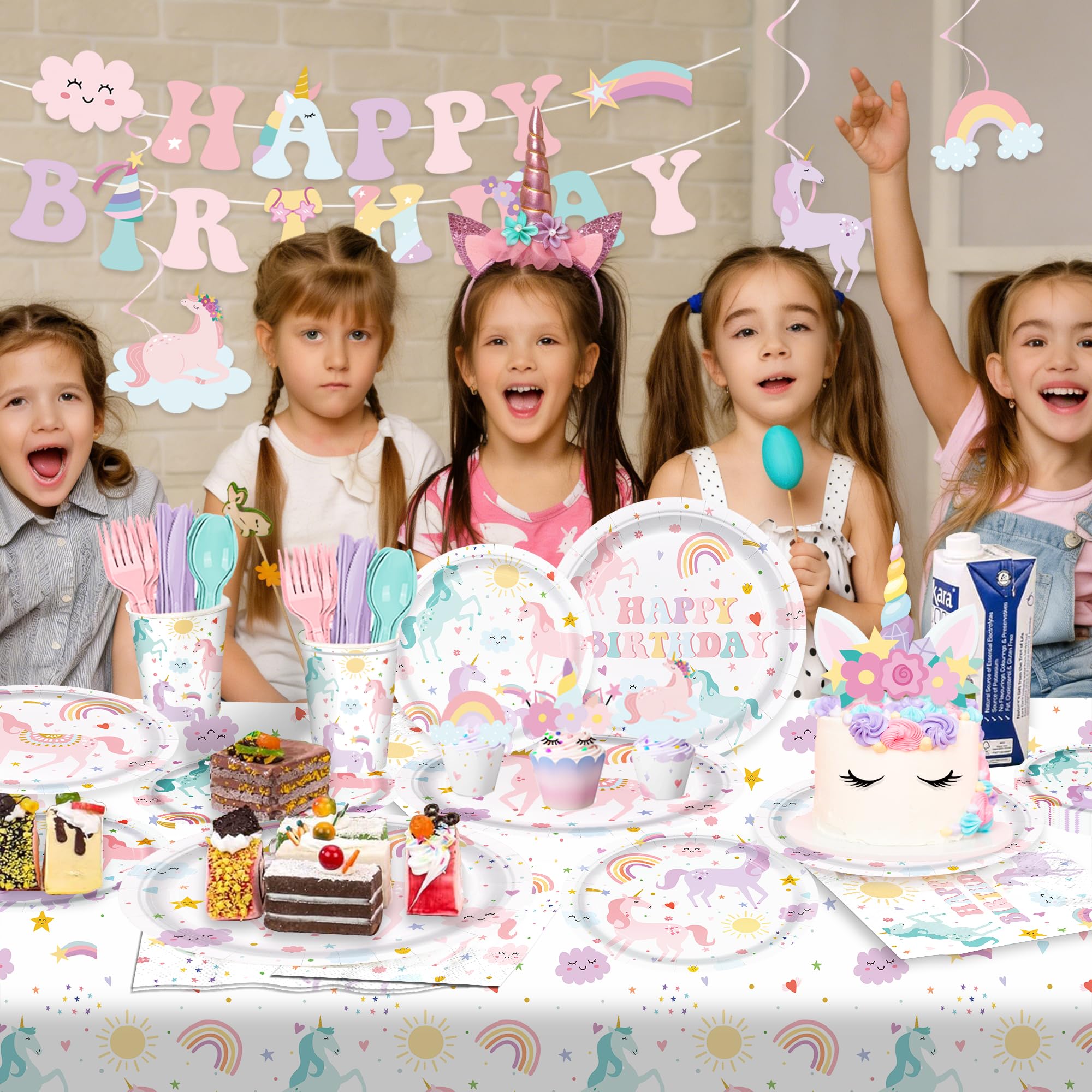 AGOoodySet cake and cupcake toppers add unicorn flair to desserts